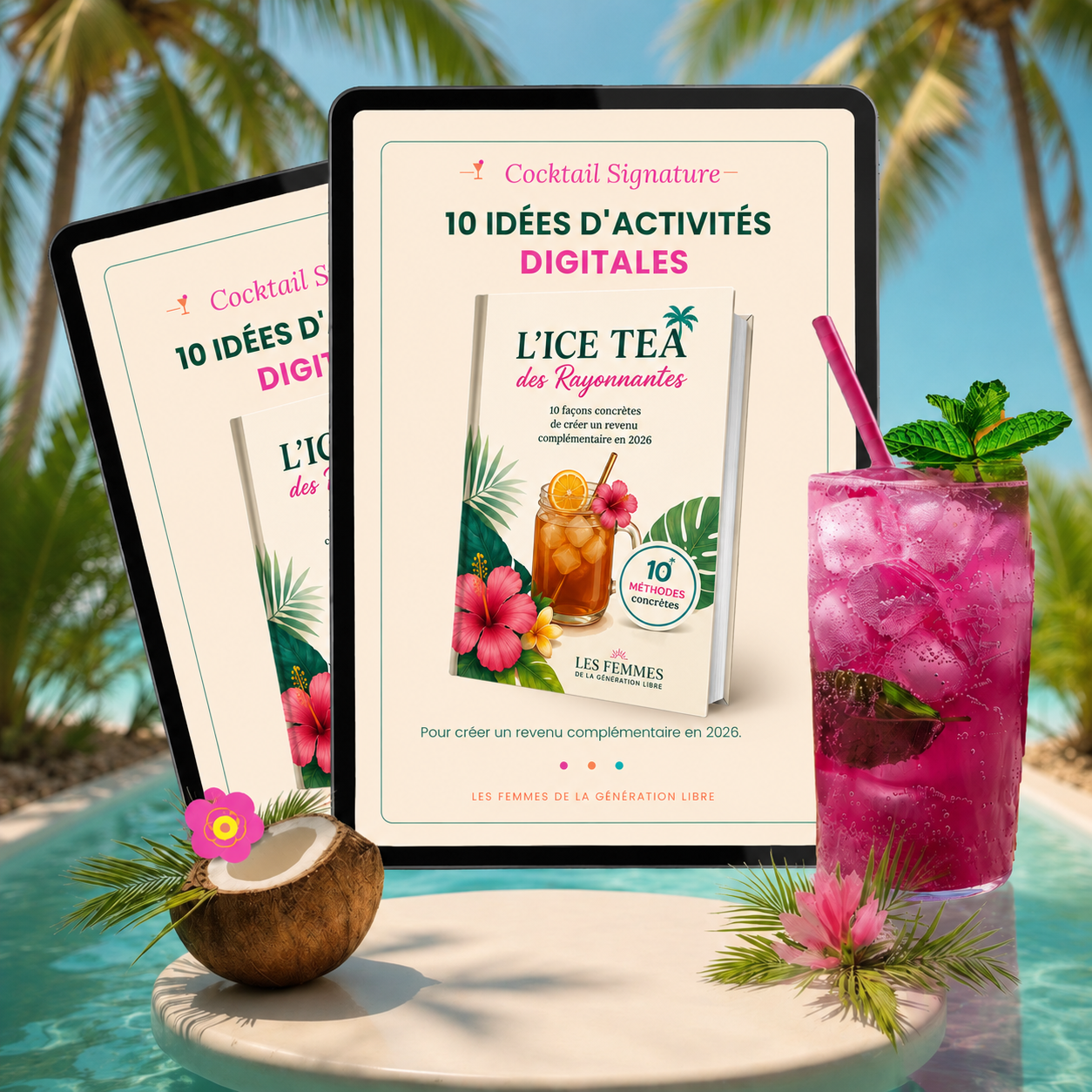 L’Ice Tea des Rayonnantes, guide gratuit avec 10 façons concrètes de créer un revenu complémentaire en 2026