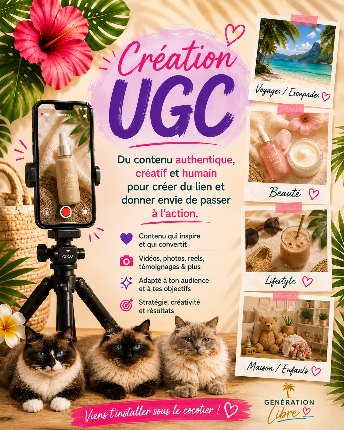 Création de contenu UGC authentique pour les marques